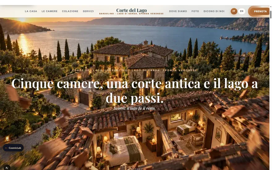 Un sito costruito da CosmicLab, livello Exclusive